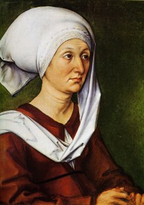 Durer's Portrait of His mother,1490. She was 39 years old.