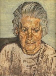 Lucian Freud, The Painters Mother,1983 .  Lucie was 77 years old.