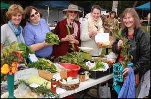 Samantha Dunn with the Food swappers at the Upwey Grassroots Market crdunn blog