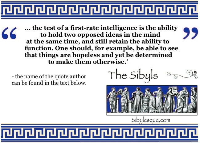 Sibylesque quote F. Scott Fitzgerald